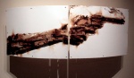 "Your word is your bond," (2009) Mixed media on paper, 22 x 60 x 15 in